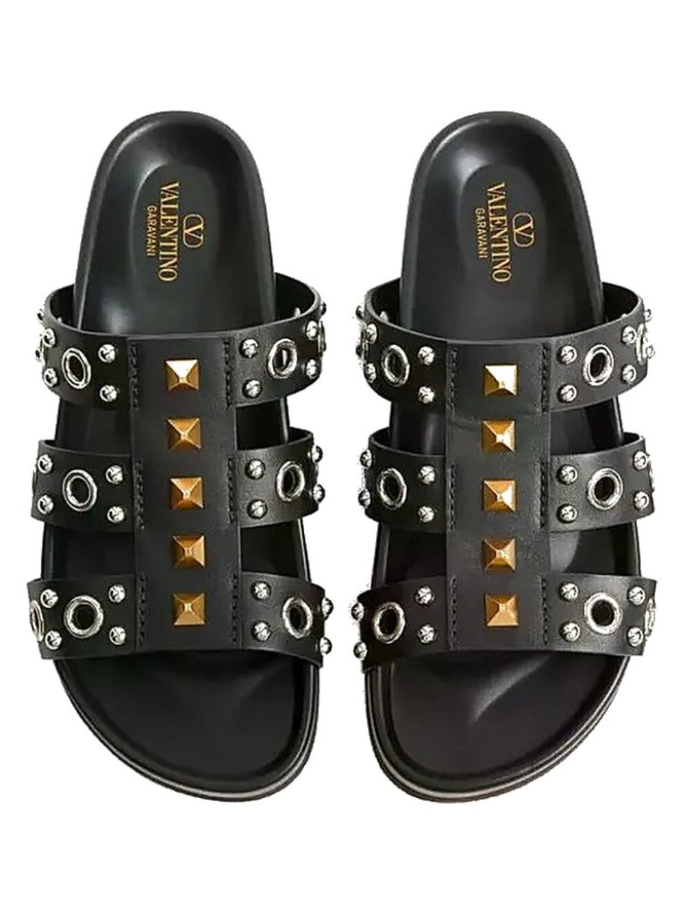 Valentino Rockstud Slide Sandal